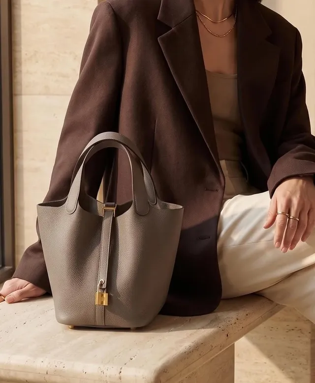 Hermes Picotin 18 Gris Asphalt Togo Leather  GHW  