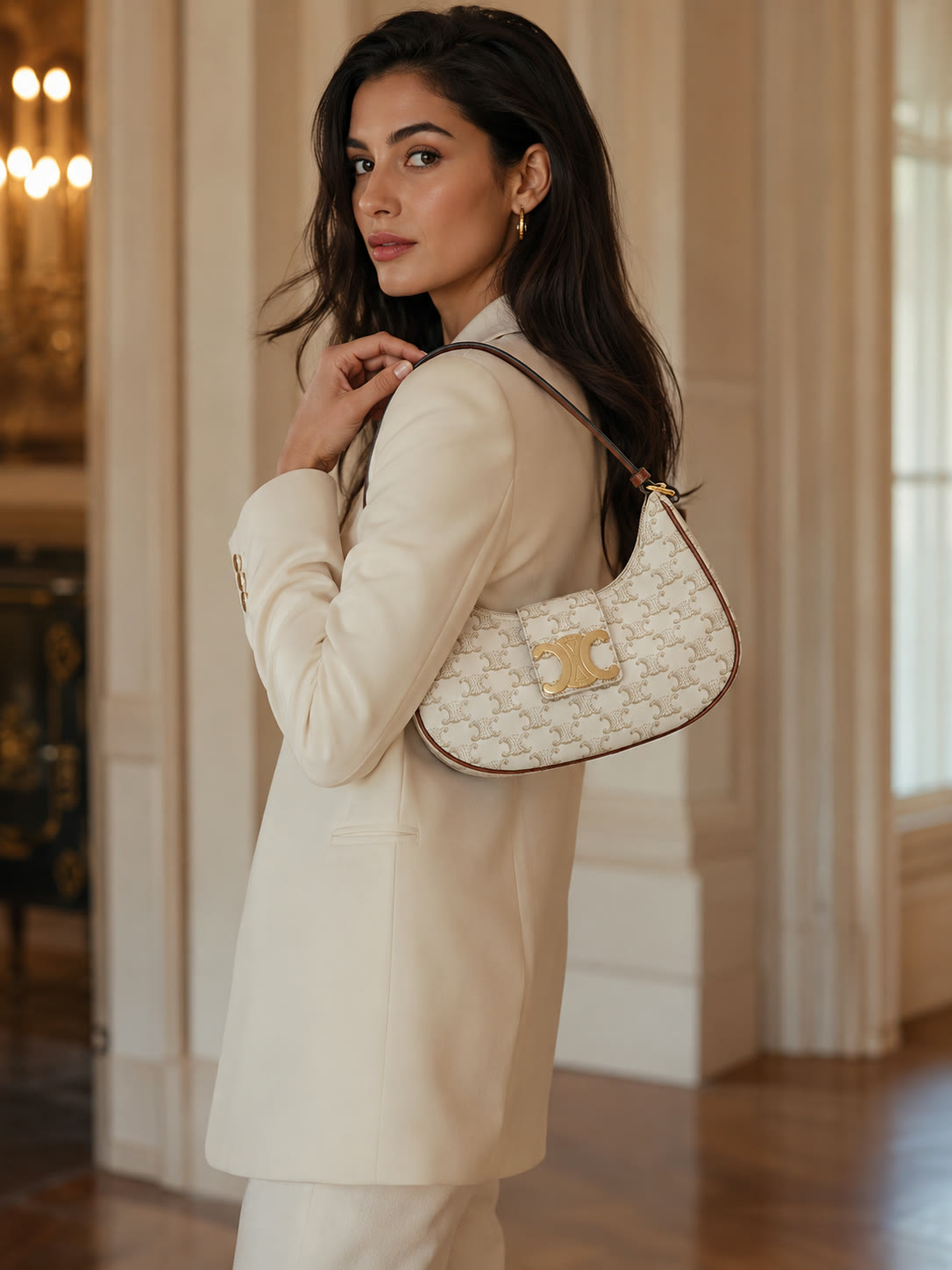Celine Ava Triomphe White